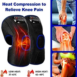 Heated Knee Massager, Air Compression Knee Massager with Heat for Pain R…